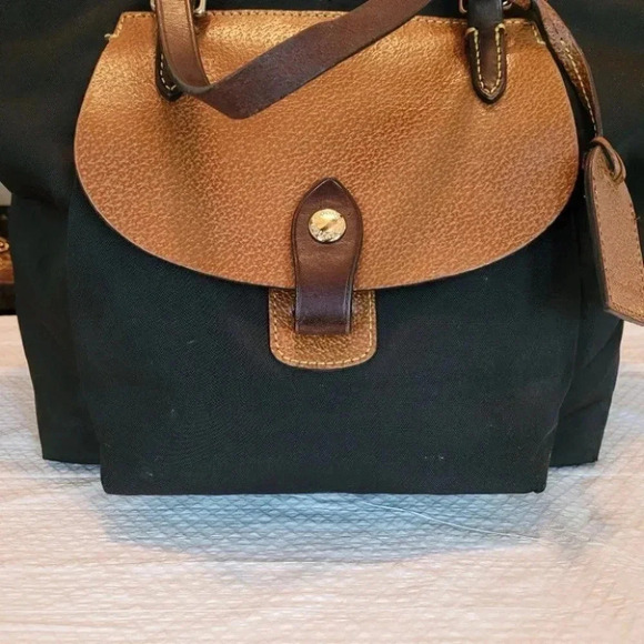 Vintage Dooney & Bourke Leather and Canvas Large Tote. - Picture 2 of 16